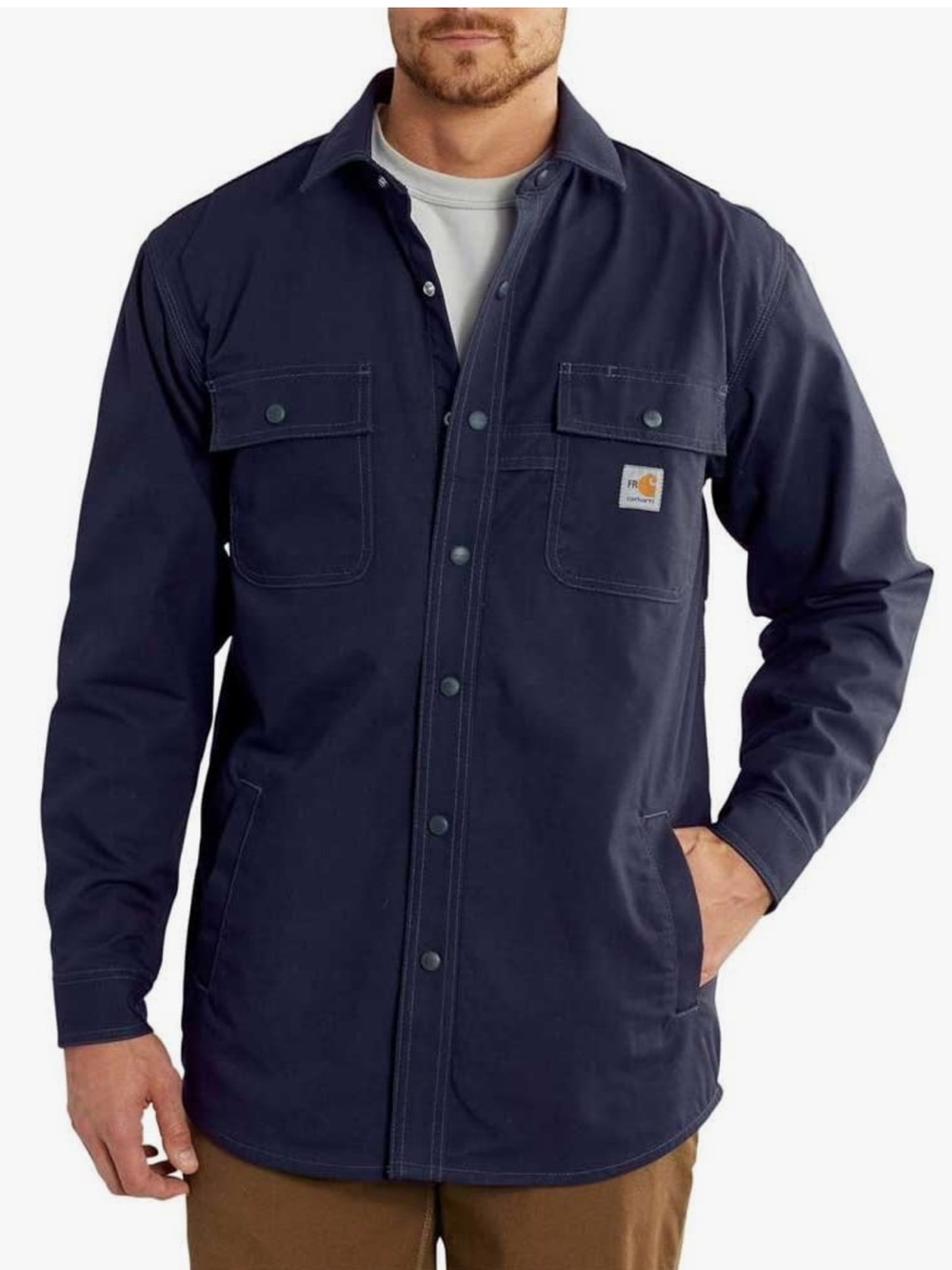 Carhartt Men's Flame Resistant Full Swing Quick DuckJacket Coat Blue Size XLT